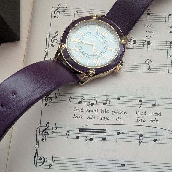 Anne Klein Purple and Gold Women's Watch - Picture 11 of 16